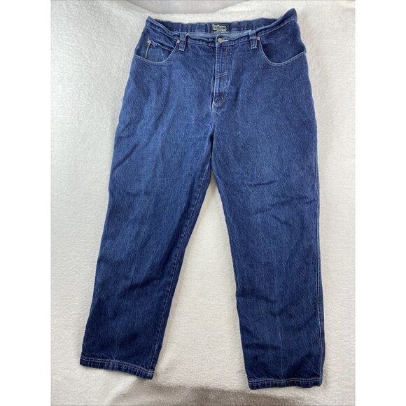 Hedz Up Jeans Avewear Mens Carpenter 44x34 Real 40x32.5 Baggy Loose Hip Hop 90’s - Picture 3 of 16
